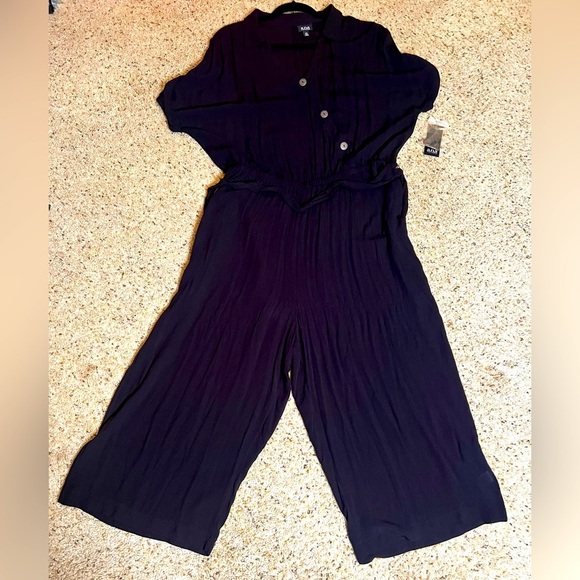 a.n.a Pants - FINAL MARK DOWN!! NWT a.n.a Black Women’s Jumpsuit, Plus Size, Wide Leg.
